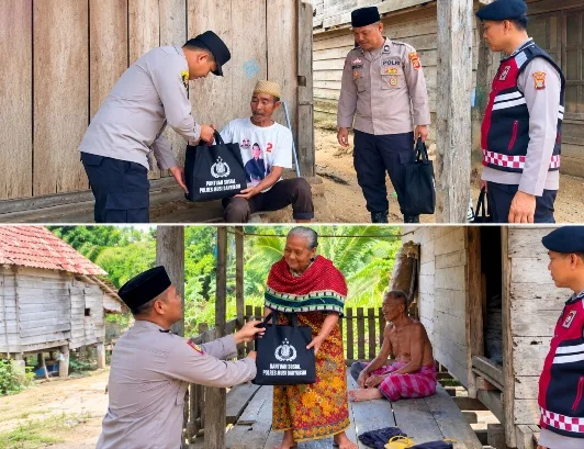 Dialog Warga Menyertai Bantuan Sembako Polsek Batanghari Leko di Talang Leban